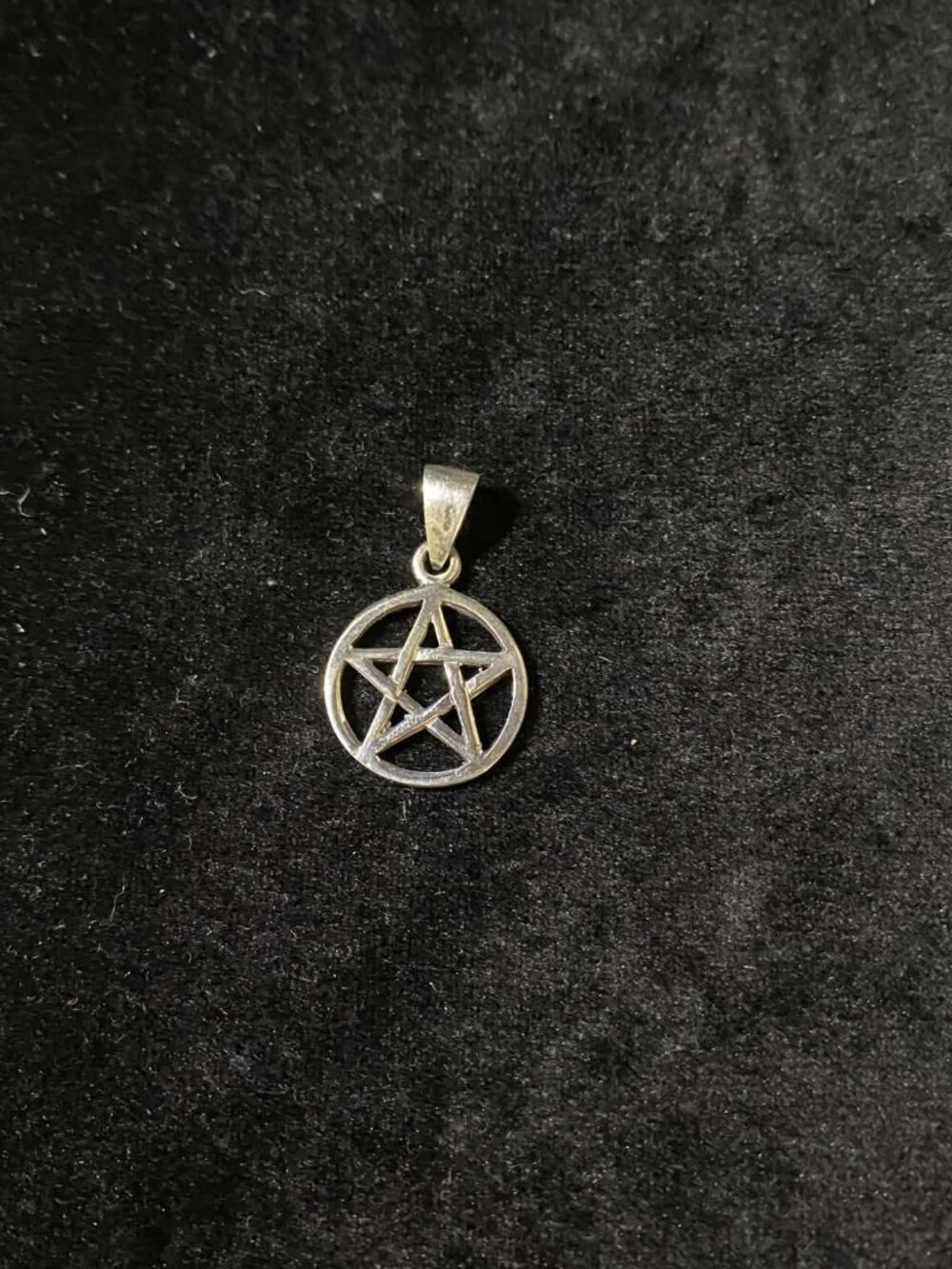.925 Solid Sterling Silver Star Round Pendant Unisex